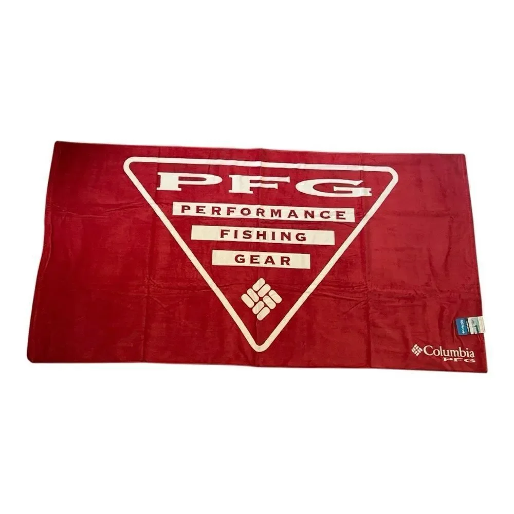 Columbia Performance Fishing Gear Triangle Logo Beach Towel- Red